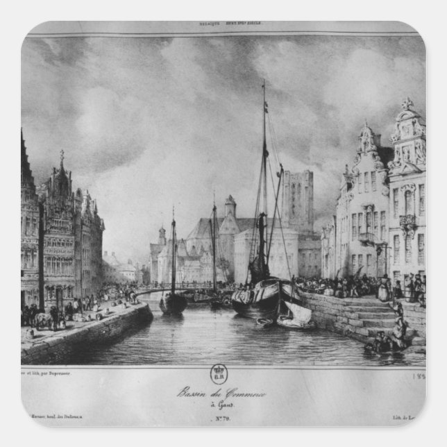View of Ghent Square Sticker (Front)