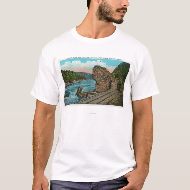 View of Giant Rock and Trolley Line through T-Shirt (Front)