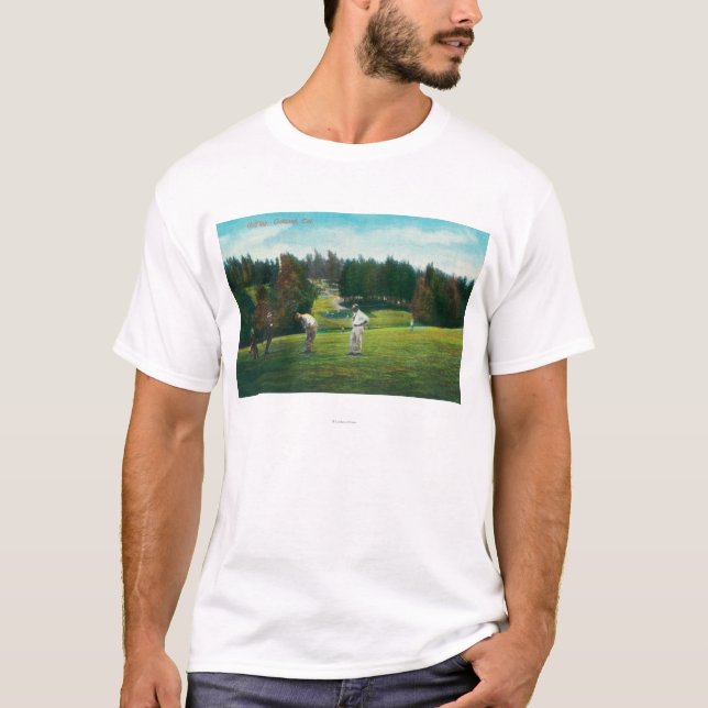 View of Golfer About Ready to SwingOakland, CA T-Shirt (Front)