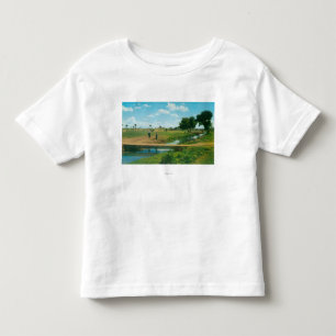 View of Golfer Hitting Ball Toddler T-Shirt