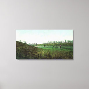 View of Golfers Playing at Inverness Club Canvas Print