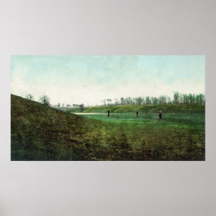 View of Golfers Playing at Inverness Club Poster