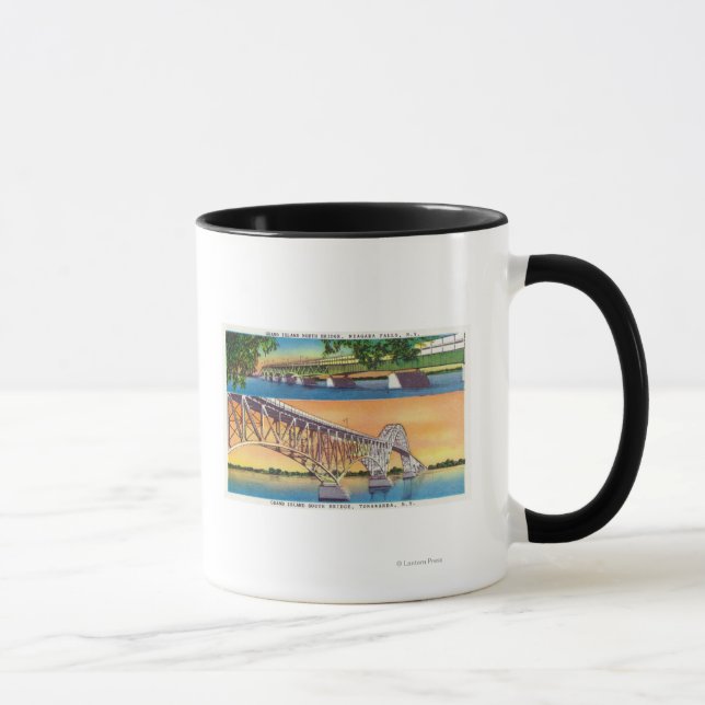 View of Grand Island North and South Bridges Mug (Right)