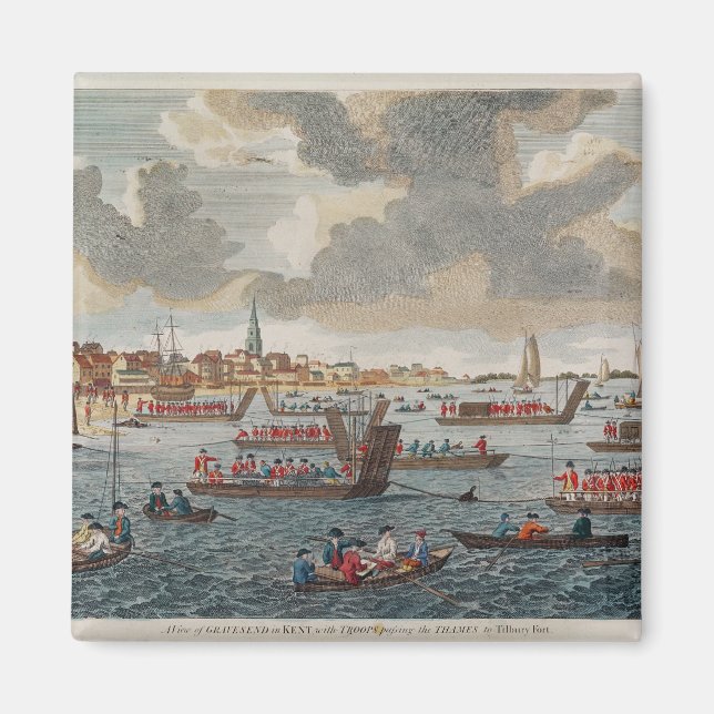 View of Gravesend with troops Magnet (Front)