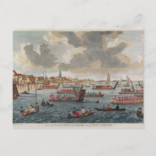 View of Gravesend with troops Postcard