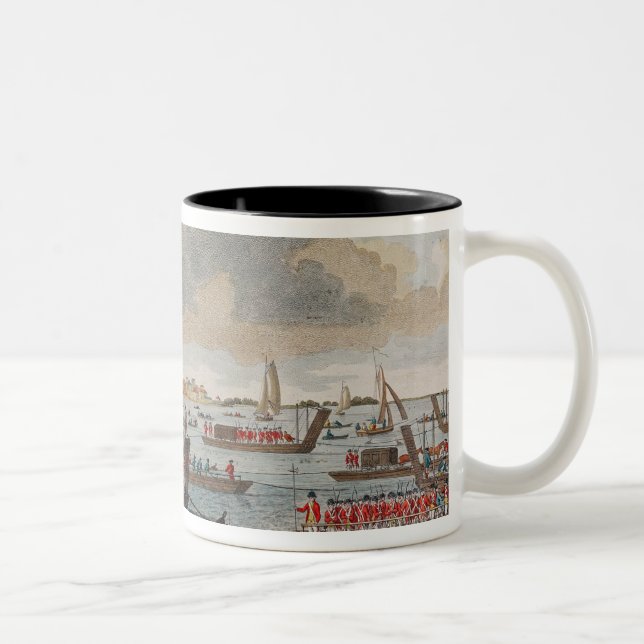 View of Gravesend with troops Two-Tone Coffee Mug (Right)