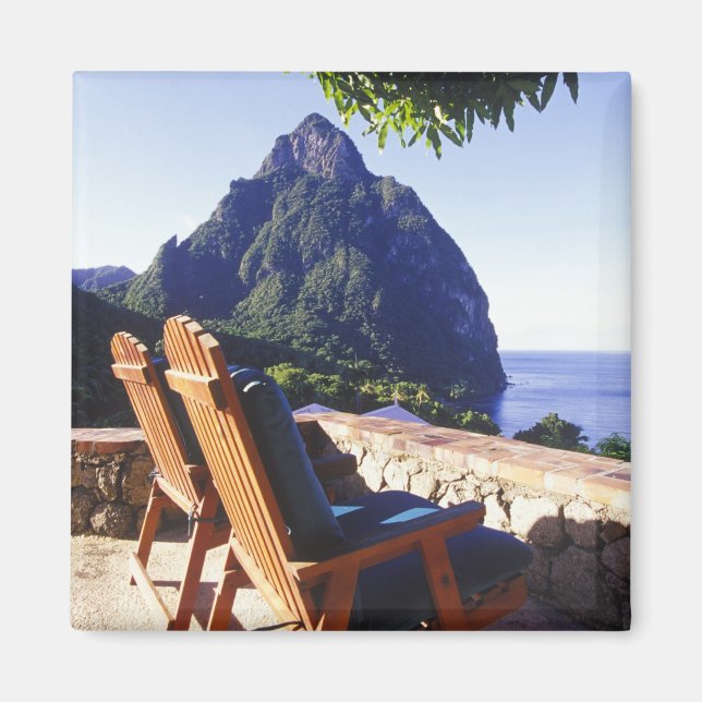 View of Gros Piton from Stonefield Estate Villa Magnet (Front)