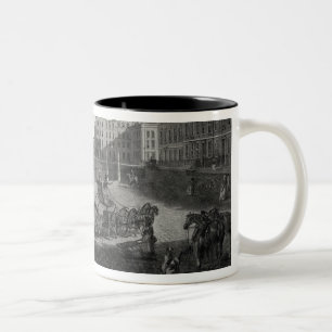 View of Hanover Square, engraved by Robert Pollard Two-Tone Coffee Mug