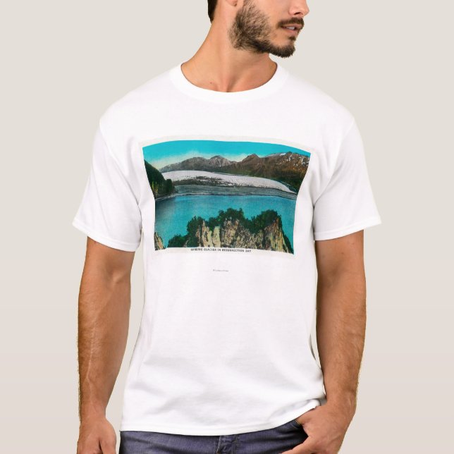 View of Harding Glacier in Resurrection Bay T-Shirt (Front)