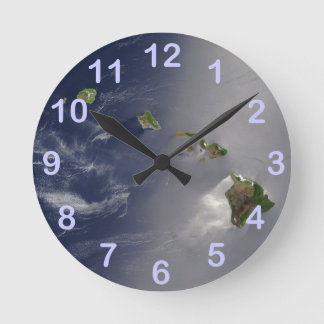 View of Hawaii from Space Round Clock