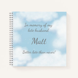 View of Heaven Dreamy White Clouds Personalized Notebook