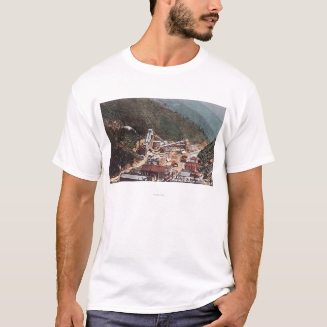 View of Hecla Mine Looking Down the Canyon T-Shirt (Front)