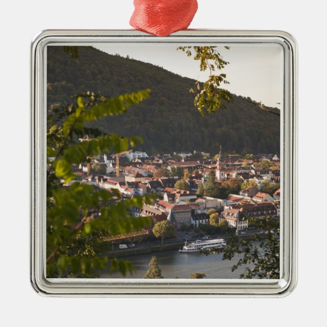 View of Heidelberg's Old Town Metal Tree Decoration (Front)
