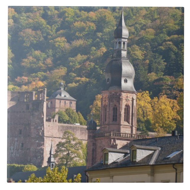 View of Heidelberg's Old Town Tile (Front)