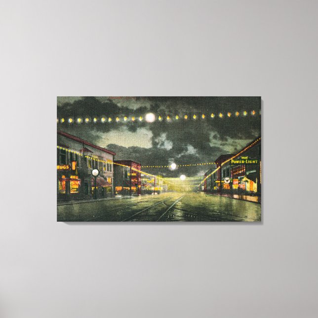 View of Hewitt Avenue at Night Canvas Print (Front)