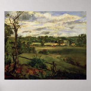 View of Highgate from Hampstead Heath, c.1834 Poster