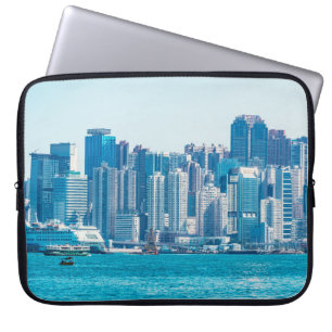 View of Hong Kong harbour at day time. asia,asian, Laptop Sleeve