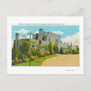 View of Hoover's Home, Stanford U Campus Postcard