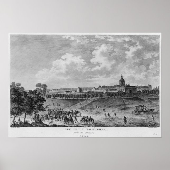 View of Hopital La Salpetriere Poster (Front)