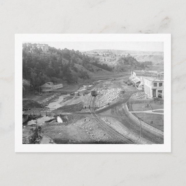 View of Hot Springs, SD Photograph Postcard (Front)