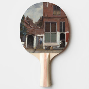 View of houses in Delft by Johannes Vermeer Ping Pong Paddle