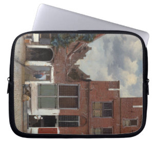 View of houses in Delft The Little Street Laptop Sleeve