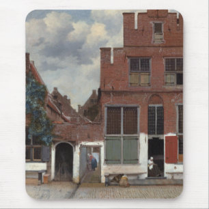 View of houses in Delft The Little Street Mouse Mat