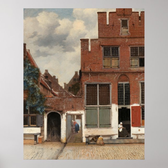 View of Houses in Delft (The Little Street) Poster (Front)