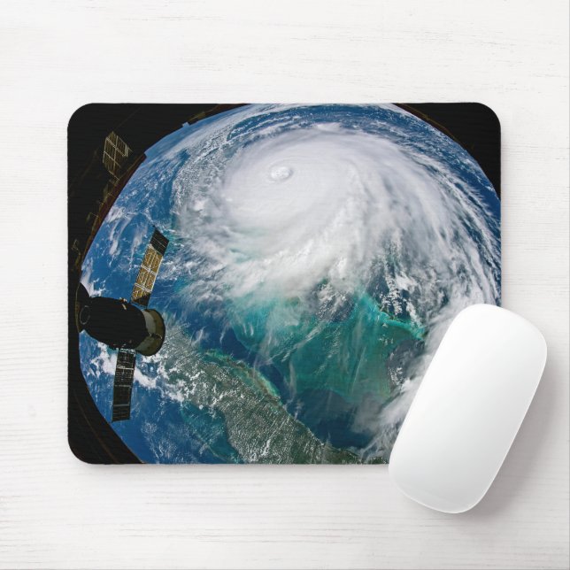 View Of Hurricane Dorian. Mouse Mat (With Mouse)