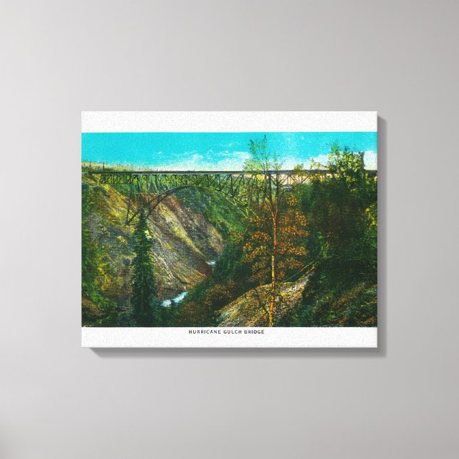 View of Hurricane Gulch Bridge, Alaska Canvas Print (Front)