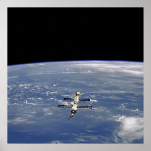 View of International Space Station from Atlantis Poster