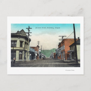 View of Jackson StreetRoseburg, OR Postcard