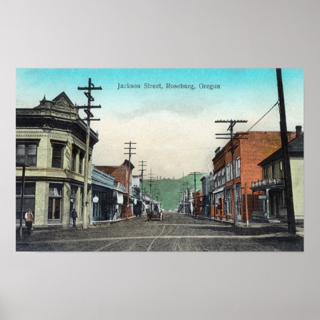 View of Jackson StreetRoseburg, OR Poster (Front)