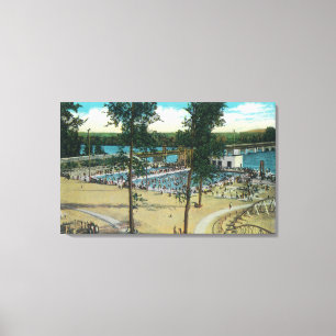View of Jantzen Beach Swimming Pools Canvas Print