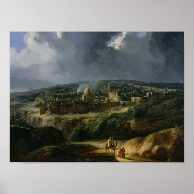 View of Jerusalem from the Valley of Jehoshaphat Poster (Front)