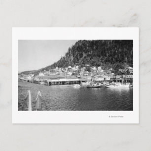 View of Ketchikan, Alaska Waterfront Photograph Postcard