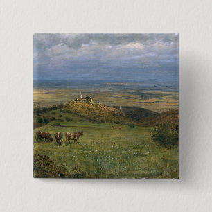 View of Kronberg in Taunus, Germany, 1879 15 Cm Square Badge