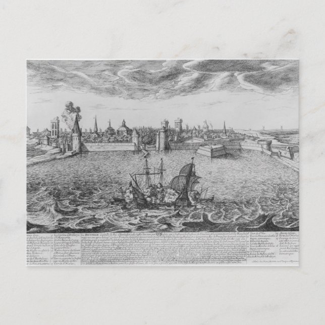 View of La Rochelle Postcard (Front)