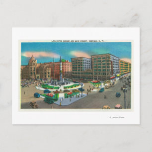 View of Lafayette Square and Main Street Postcard