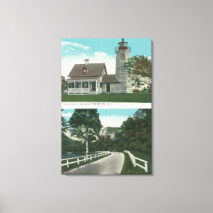 View of Lake Champlain Lighthouse Canvas Print