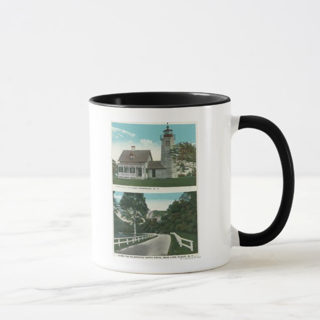 View of Lake Champlain Lighthouse Mug (Right)