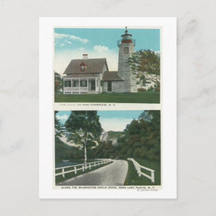 View of Lake Champlain Lighthouse Postcard