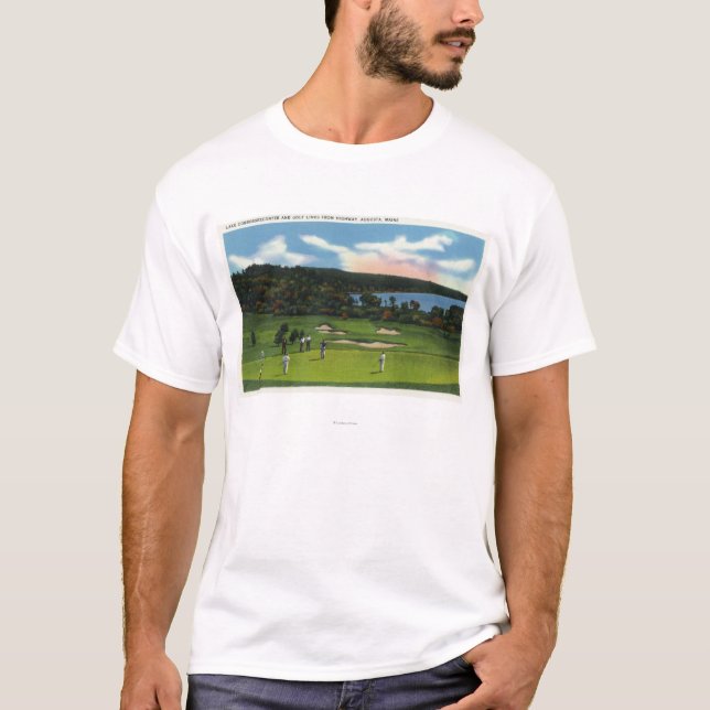 View of Lake Cobbosseecontee and Golf Links T-Shirt (Front)