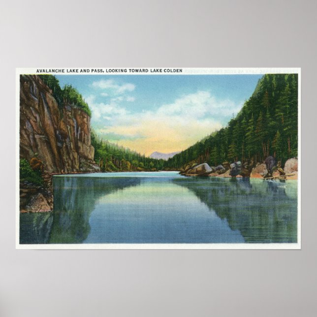 View of Lake Colden from Avalanche Lake Poster (Front)