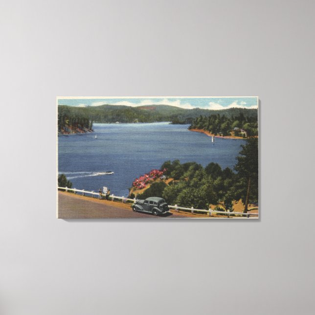 View of Lake Edge Drive Near Dam Canvas Print (Front)