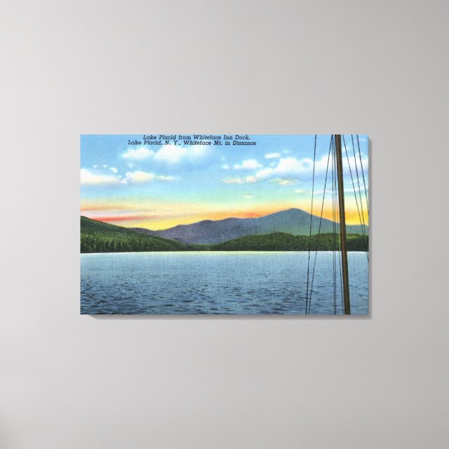 View of Lake from Whiteface Inn Dock Canvas Print (Front)