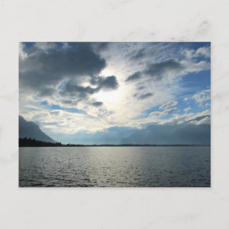 View of Lake Geneva and The Alps Postcard