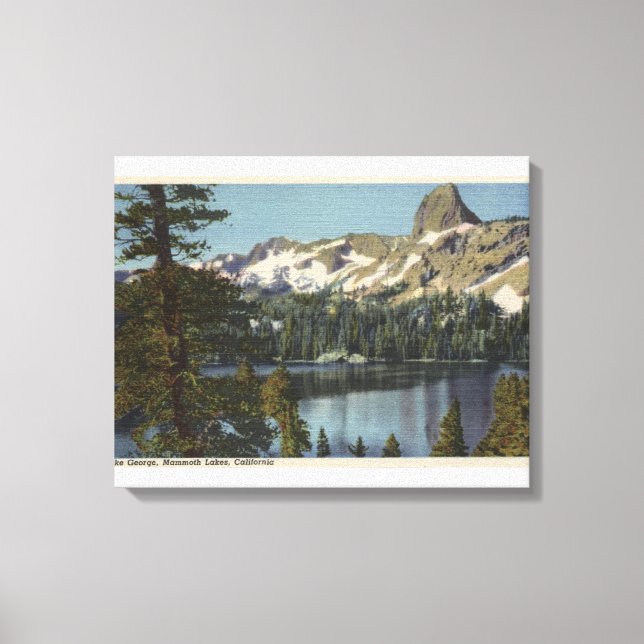 View of Lake George & High Sierra Canvas Print (Front)