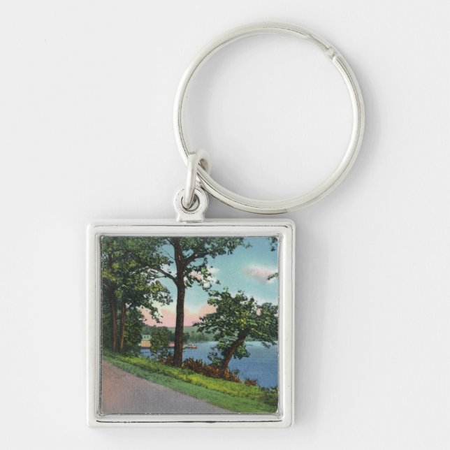 View of Lakeside Drive along Chautauqua Lake Key Ring (Front)
