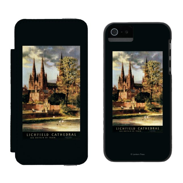 View of Lichfield Cathedral Incipio iPhone Wallet Case (Side by Side)